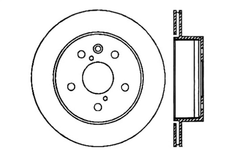 StopTech 06-09 Lexus IS350 / 07-11 GS350 2WD Drilled Left Rear Rotor