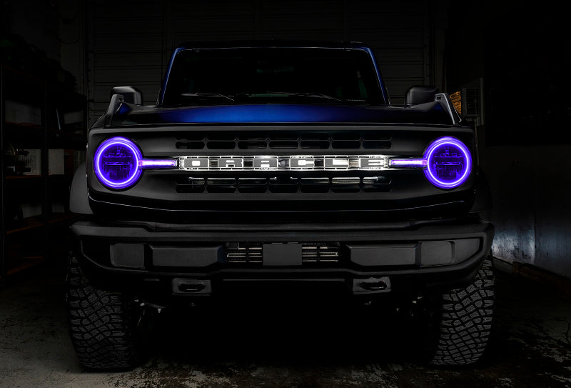 Oracle 21-22 Ford Bronco Headlight Halo Kit w/DRL Bar - Base Headlights -w/2.0 Cntrl
