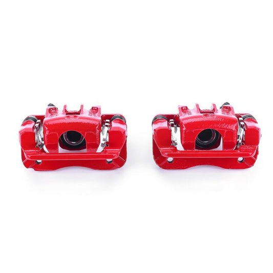 Power Stop 07-10 Hyundai Elantra Rear Red Calipers w/Brackets - Pair