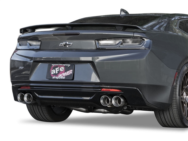 aFe MACHForce XP 3in 304 SS Axle-Back Dual Exhaust (NPP) w/ Polished Tips 16-17 Camaro SS V8-6.2L