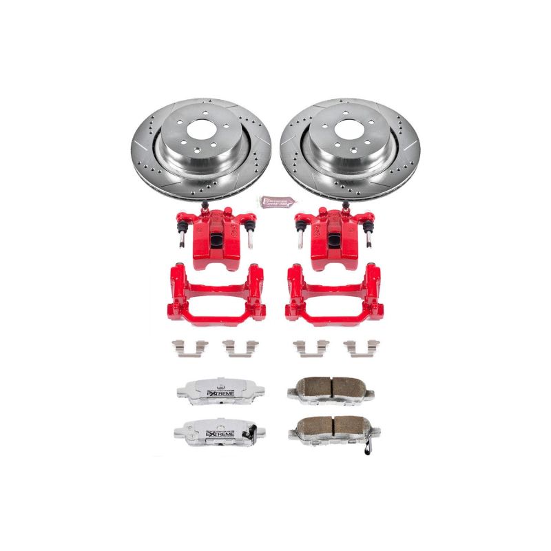 Power Stop 07-08 Infiniti G35 Rear Z26 Street Warrior Brake Kit w/Calipers