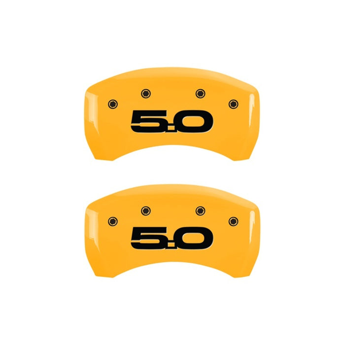 MGP Rear set 2 Caliper Covers Engraved Rear 2015/50 Yellow finish black ch