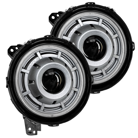Oracle Oculus BiLED Projector Headlights for Jeep JL/Gladiator JT  Satin Silver 5500K