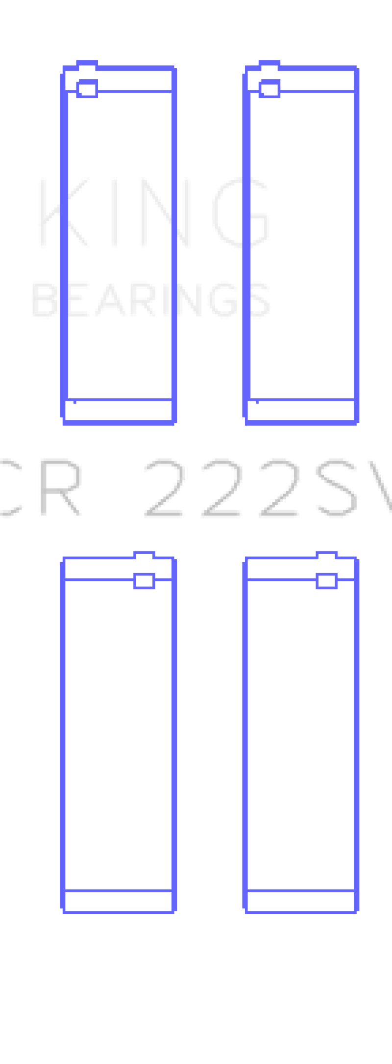 King Engine Bearings BMW N55B30A Rod Bearing Set - Size +0.50mm