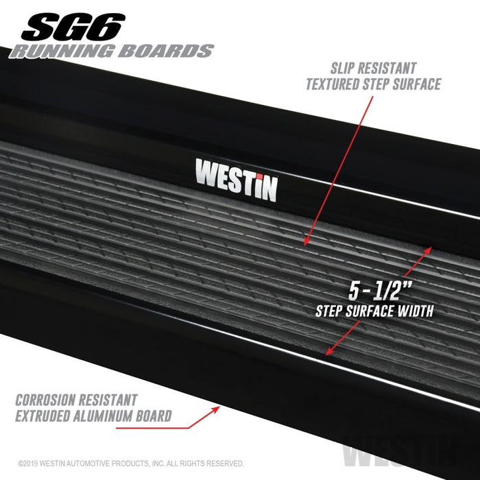 Westin SG6 Black Aluminum Running Boards 83.00 in