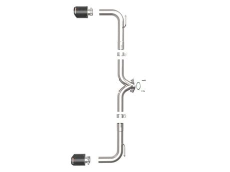 aFe Takeda 2-1/2in 304 SS Axle-Back Exhaust w/ Carbon Fiber Tips 14-18 Mazda 3 L4 2.0L/2.5L