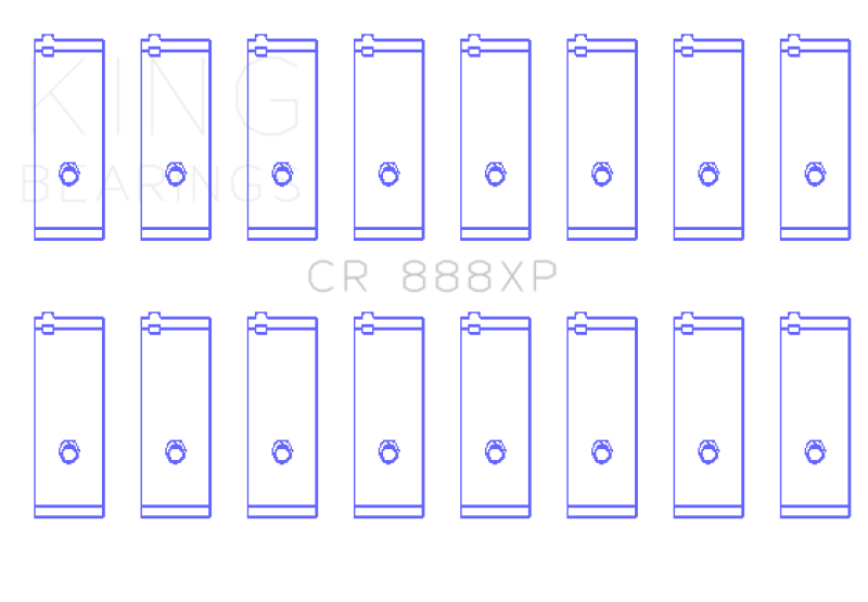 King Toyota 1UZ-FE / 2UZ-FE / 3UZ-FE (Size +0.25mm) Connecting Rod Bearing Set