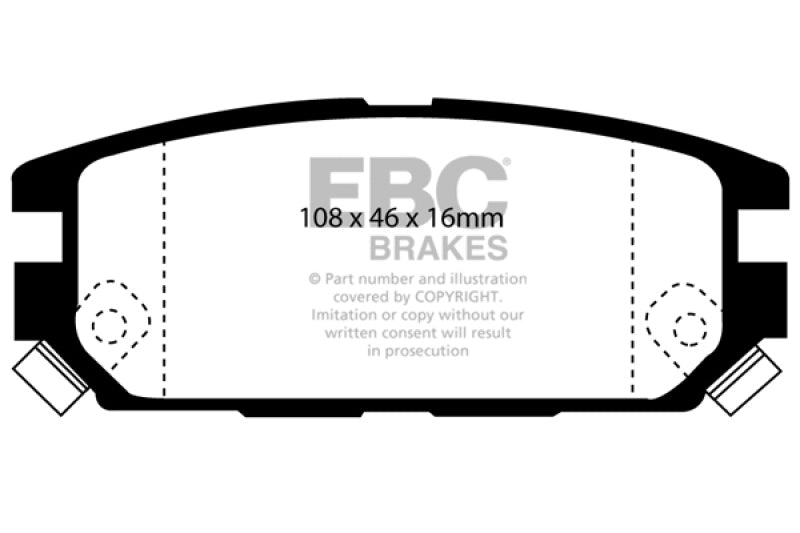 EBC 91-93 Dodge Stealth 3.0 4WD Yellowstuff Rear Brake Pads