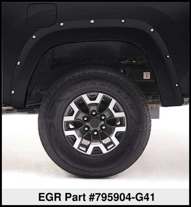 EGR 16+ Nissan Titan XD Bolt-On Look Color Match Fender Flares - Set - Black Metallic