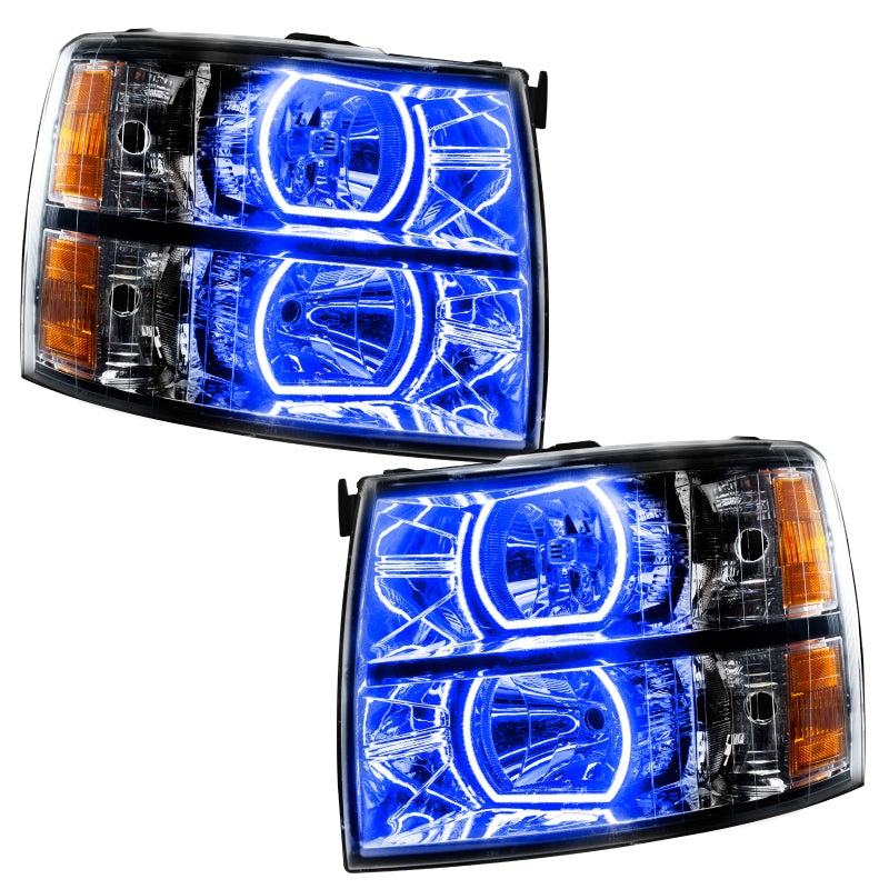 Oracle 07-13 Chevrolet Silverado SMD HL - Black - Square - ColorSHIFT w/ BC1 Controller