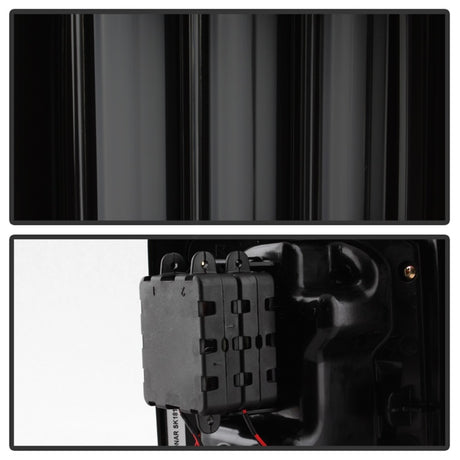 Spyder 07-16 Jeep Wrangler Version 2 Light Bar LED Tail Lights - Smoke (ALT-YD-JWA07V2-LBLED-BSM)