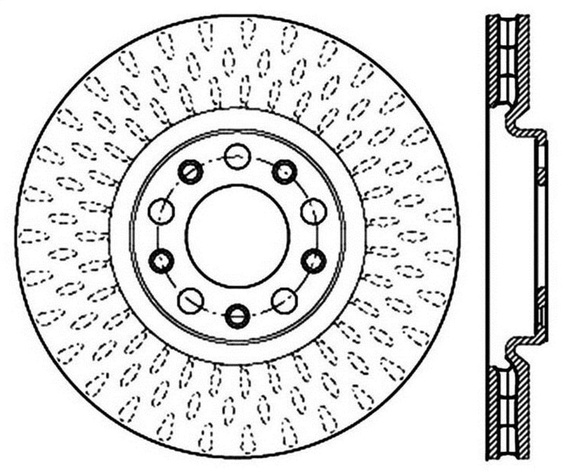 StopTech 15-17 Chrysler 200 / Jeep Renegade Sport Drilled Vented Right Front Rotor