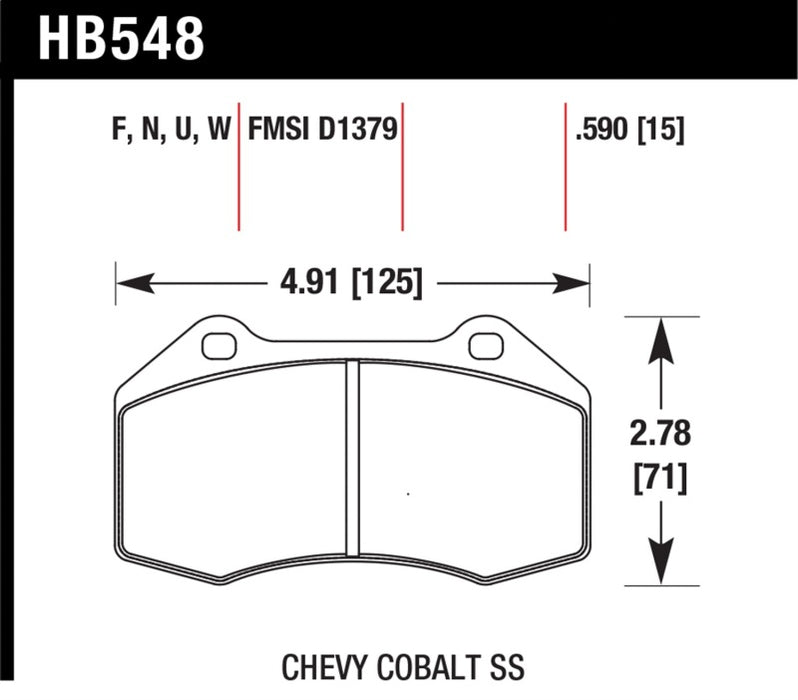 Hawk Renault Clio DTC-60 Race Front Brake Pads