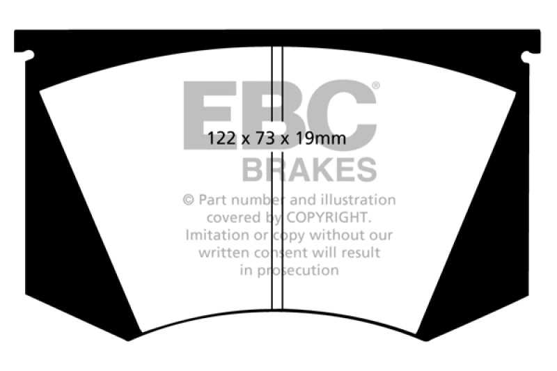 EBC 64-66 Ac Cobra 7.0 Greenstuff Front Brake Pads