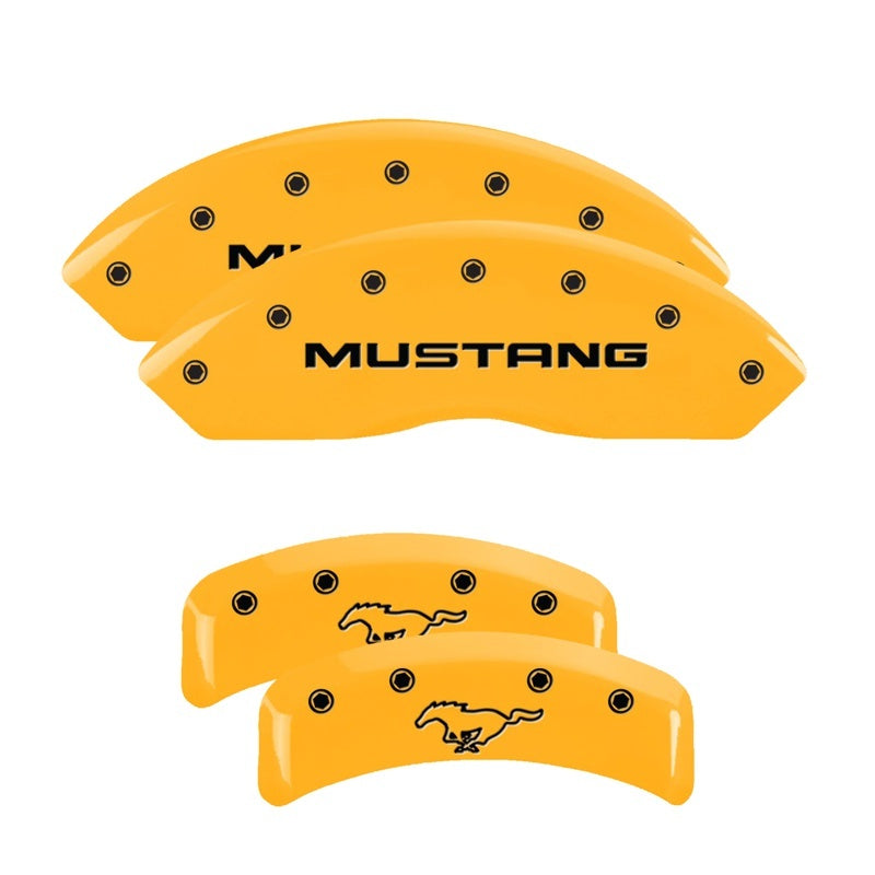 MGP 4 Caliper Covers Engraved Front & Rear MGP Yellow Finish Black Characters 2010 Ford F-150