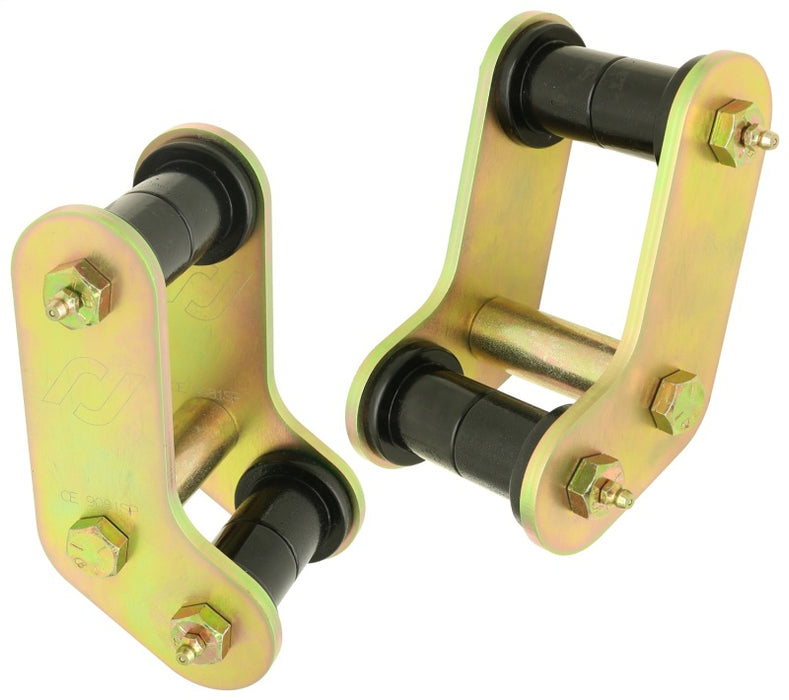 RockJock Boomerang YJ Leaf Spring Shackles Rear w/ Urethane Bushings For Pro Comp Springs