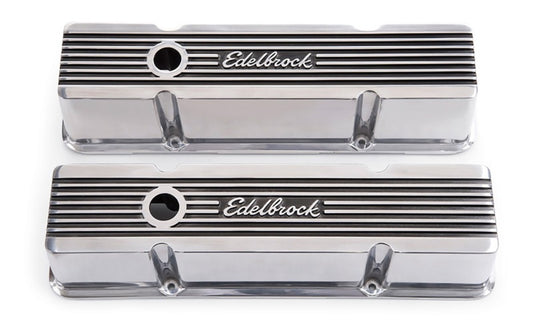 Edelbrock Valve Cover Elite II Series Chevrolet 1959-1986 262-400 CI V8 Tall Polished