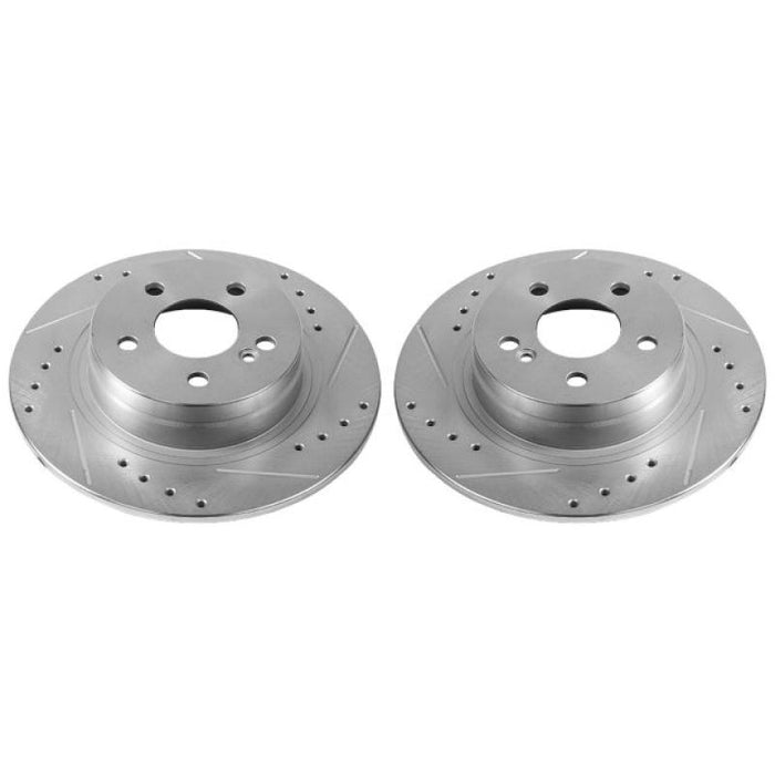 Power Stop 12-16 Mercedes-Benz C250 Rear Evolution Drilled & Slotted Rotors - Pair