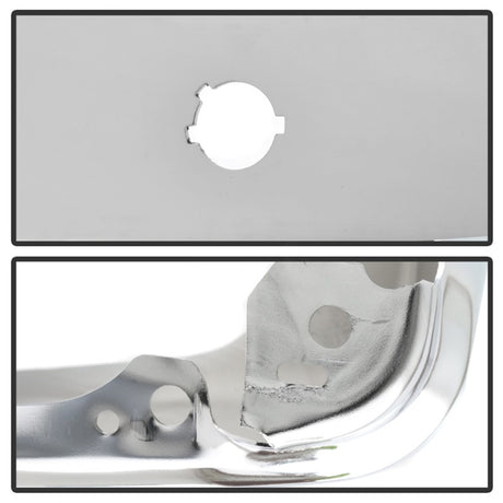 xTune 17-19 Ford F250/ F350 Rear Left Bumper Cap End w/ Sensor Hole - Chrome RB-FF25017-BEWS-L