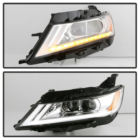 xTune 14-18 Chevy Impala (Excl Limited) DRL Halogen Projector Headlights - Chrm (PRO-JH-CIM15-LB-C)