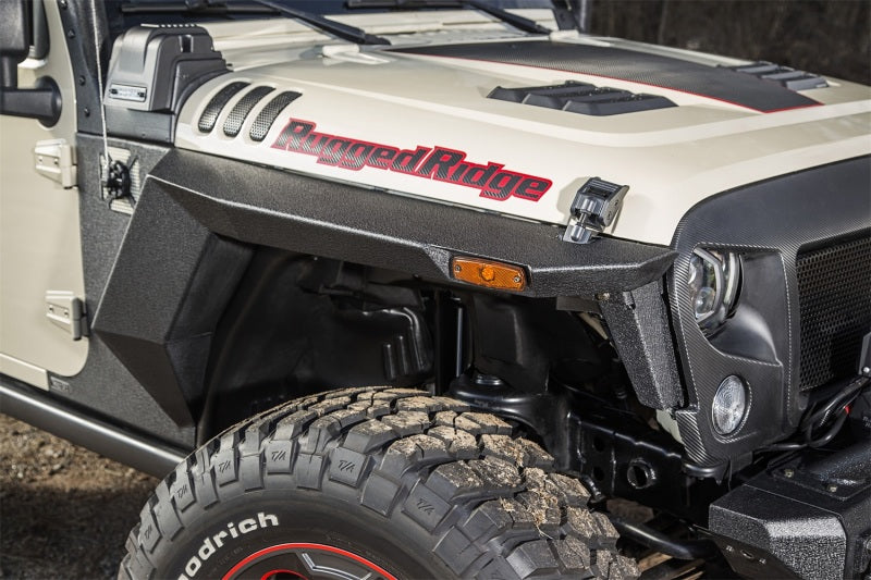 Rugged Ridge XHD Armor Fenders and Liner Kit 07-18 Jeep Wrangler JK 2-Door