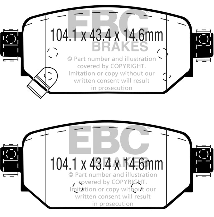 EBC 2017+ Mazda 3 2.0L Ultimax2 Rear Brake Pads