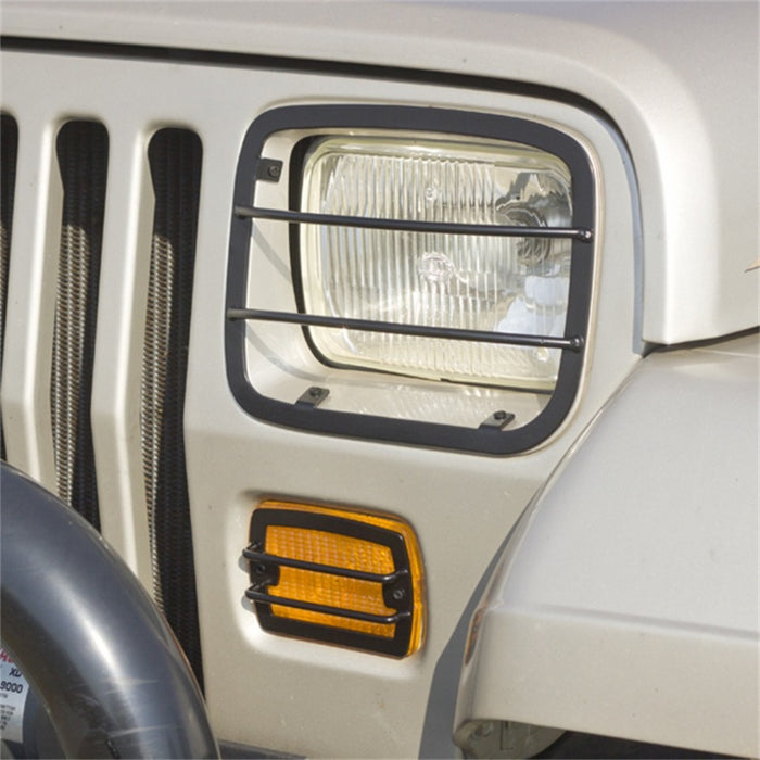 Rugged Ridge 87-95 Jeep Wrangler YJ Headlight & Turn Signal Euro Guard Set