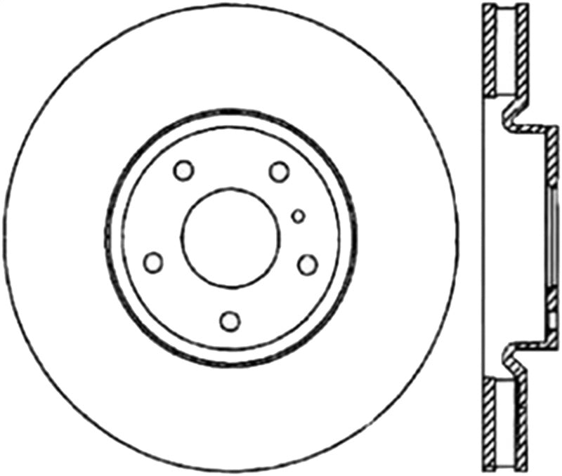 StopTech 03-04 Infiniti G35/03-08 Nissan 350z Cryo Slotted & Drilled Front Left Rotor (w/Brembo)
