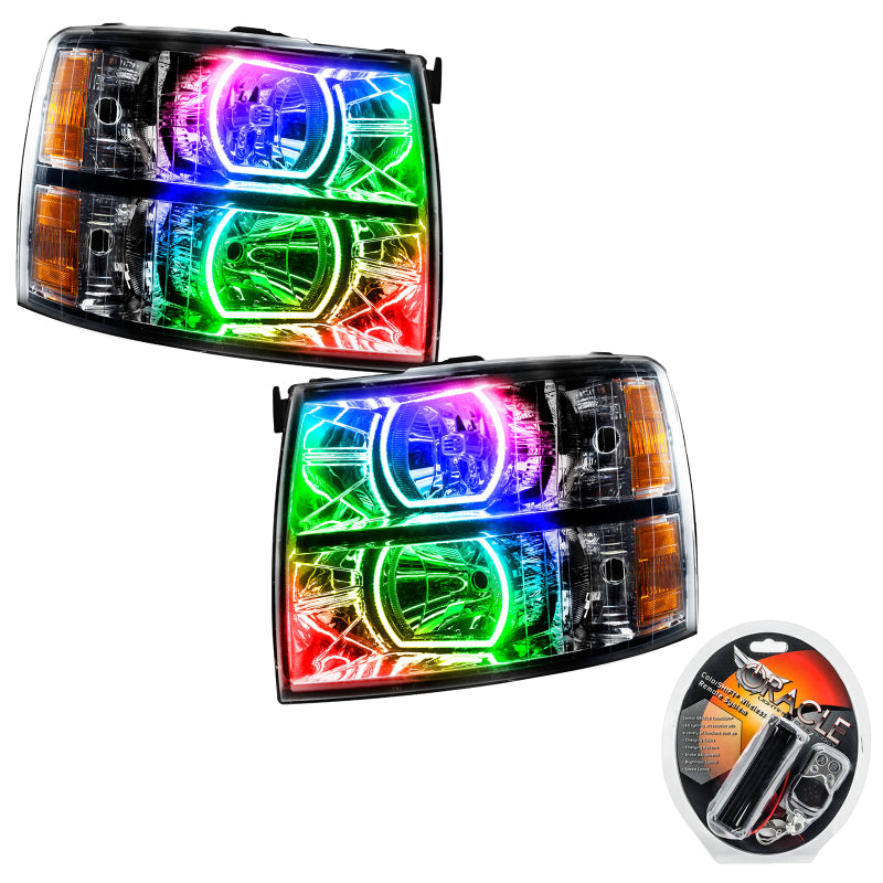 Oracle 07-13 Chevrolet Silverado SMD HL - Black - Square Style - ColorSHIFT SEE WARRANTY