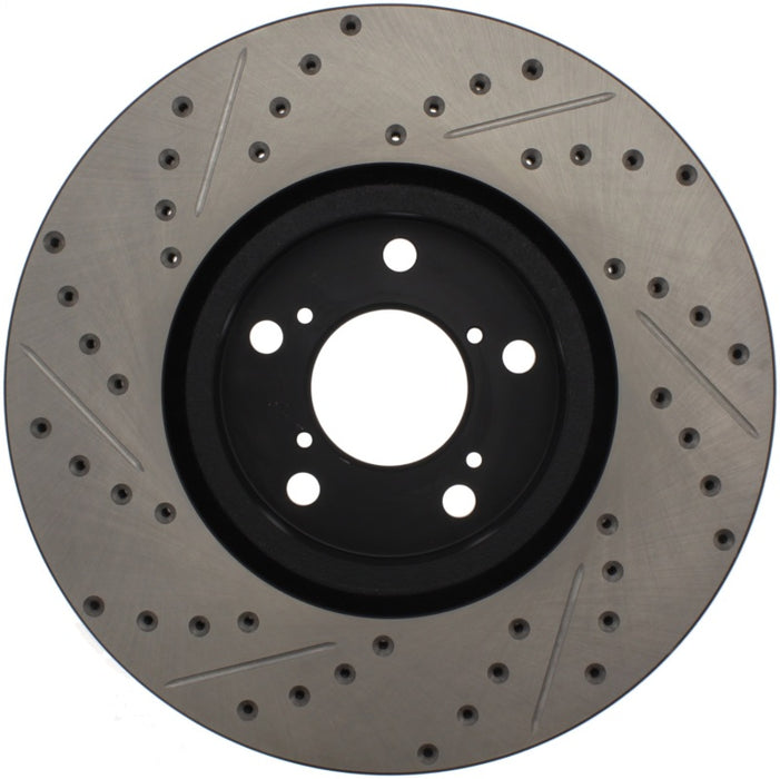 StopTech 07-08 Acura MDX SportStop Slotted & Drilled Left Front Rotor