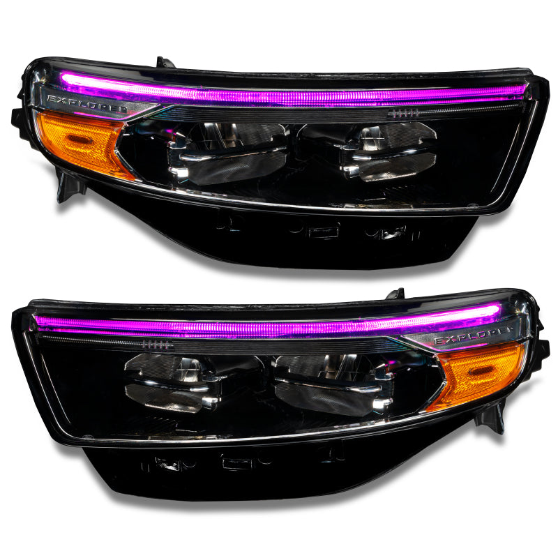 Oracle 20-22 Ford Explorer Dynamic RGB Headlight DRL Kit - ColorSHIFT - w/ RF Cntrl