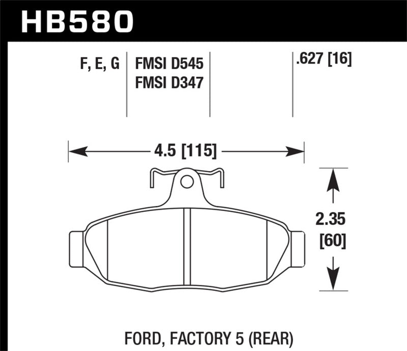 Hawk 86-92 Ford Taurus SHO / 89-92 Ford Thunderbird Super Coupe Blue 9012 Race Rear Brake Pads