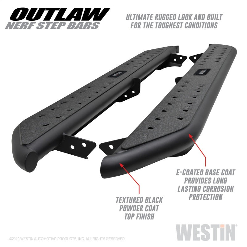 Westin 14-19 Toyota 4Runner SR5/TRD/TRD Pro (exc Limited & Nightshade) Outlaw Nerf Step Bars