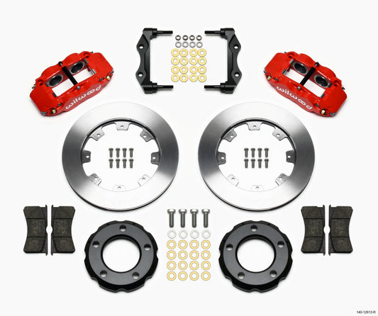 Wilwood Narrow Superlite 4R Front Kit 12.19in Drilled Red 82-86 Jeep CJ