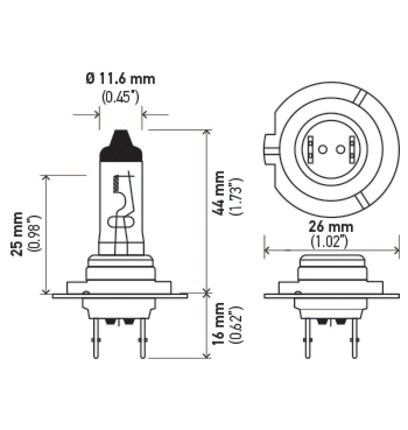 Hella Optilux 12V/55W H7 Extreme Blue Bulb (Pair)