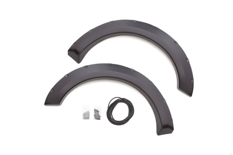 Lund 08-10 Ford F-250 Super Duty RX-Rivet Style Smooth Elite Series Fender Flares - Black (2 Pc.)