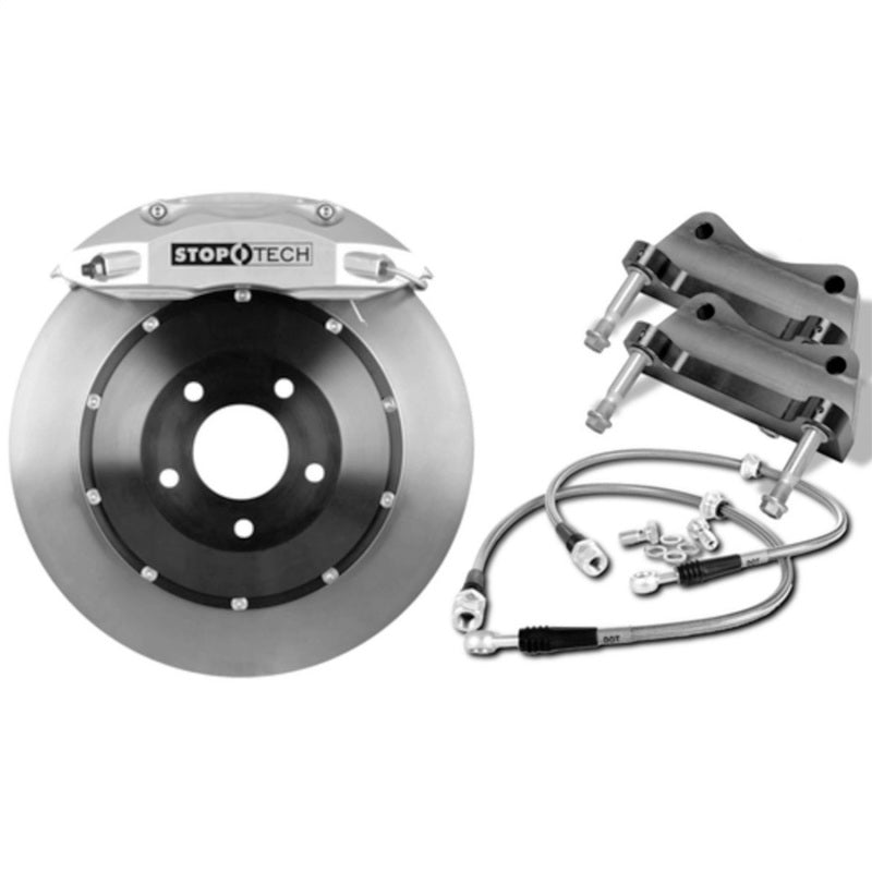 StopTech 09 Hyundai Genesis Coupe Rear BBK w/Red ST-41 Calipers & 2-Piece Rotors