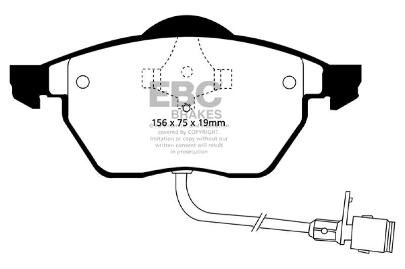 EBC 91-94 Audi 100 Quattro 2.8 (ATE) Yellowstuff Front Brake Pads