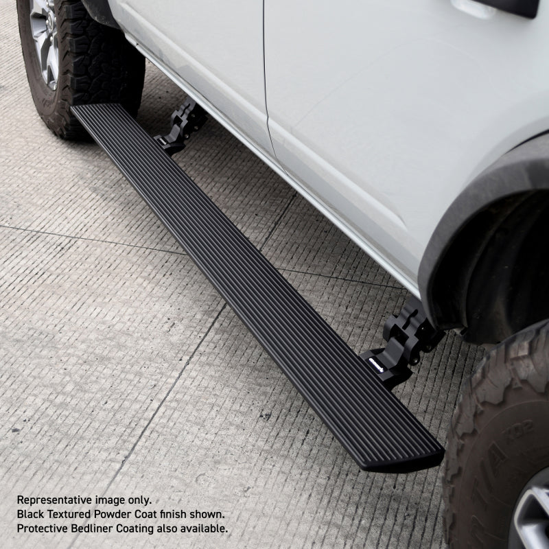 Go Rhino 21-23 Ford Bronco 2dr E-BOARD E1 Electric Running Board Kit (No Drill) - Bedliner Coating