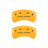 MGP 4 Caliper Covers Engraved Front & Rear Block/Challenger Yellow finish black ch
