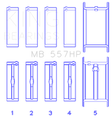 King Engine Bearings General Motors 75+ 262/267/302/307/327/327/350 Main Bearing Set