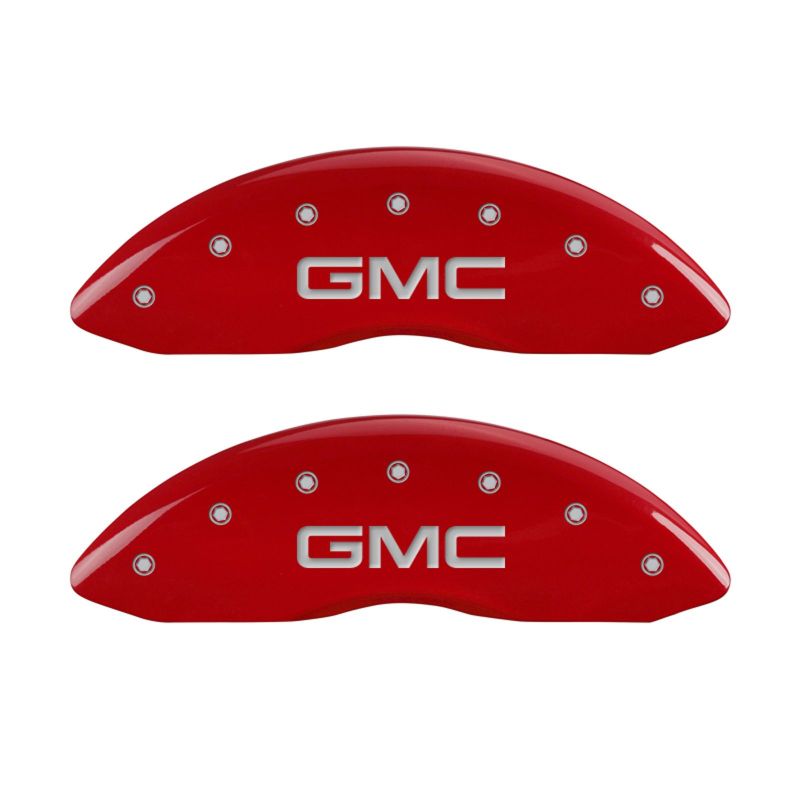 MGP 4 Caliper Covers Engraved Front & Rear Envoy Red finish silver ch