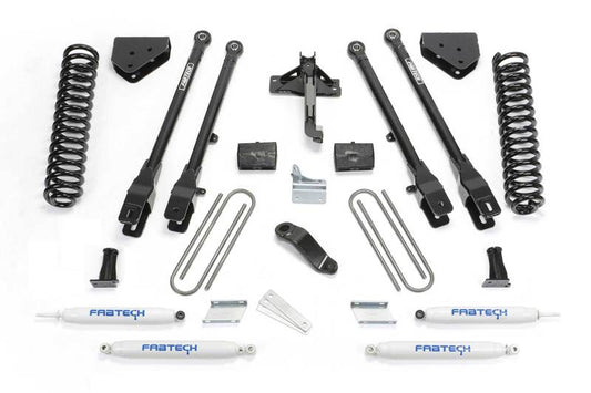 Fabtech 08-16 Ford F250/F350 4WD 4in 4Link Sys w/Coils & Perf Shks