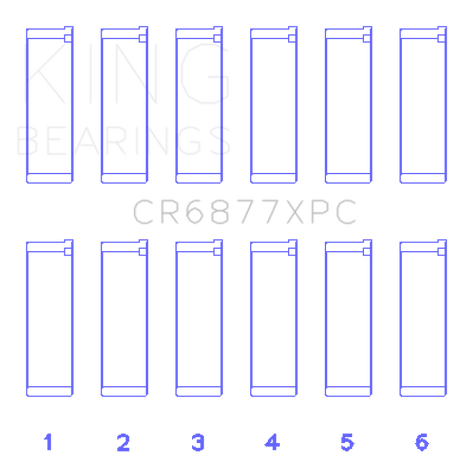 King Engine Bearings BMW S54B32 3.2L Coated Performance Rod Bearing Set
