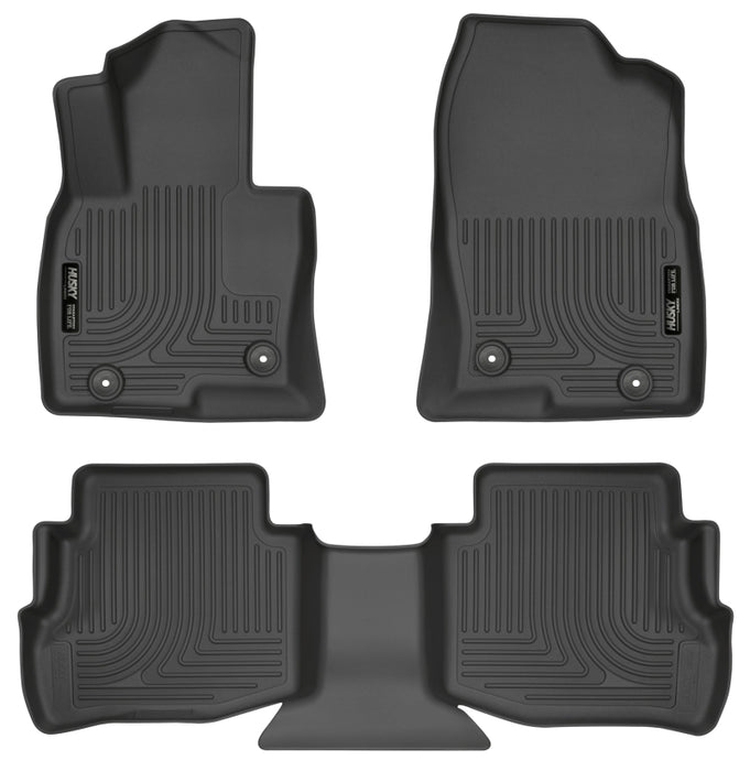 Husky Liners 2017 Mazda CX-9 WeatherBeater Floor Liner (Front and Second Rows) - Black