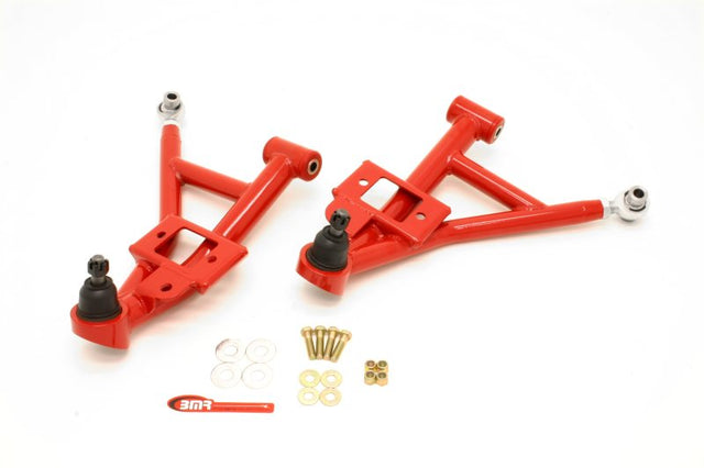 BMR 93-02 F-Body Adj. Lower A-Arms Poly/Rod End Combo - Red BMR Suspension