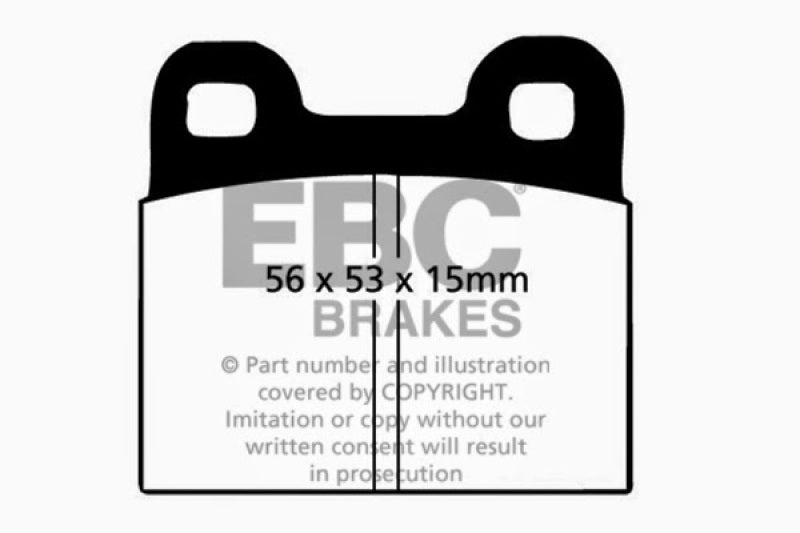 EBC 71-79 Volkswagen Beetle 1.3 (1300) Greenstuff Front Brake Pads