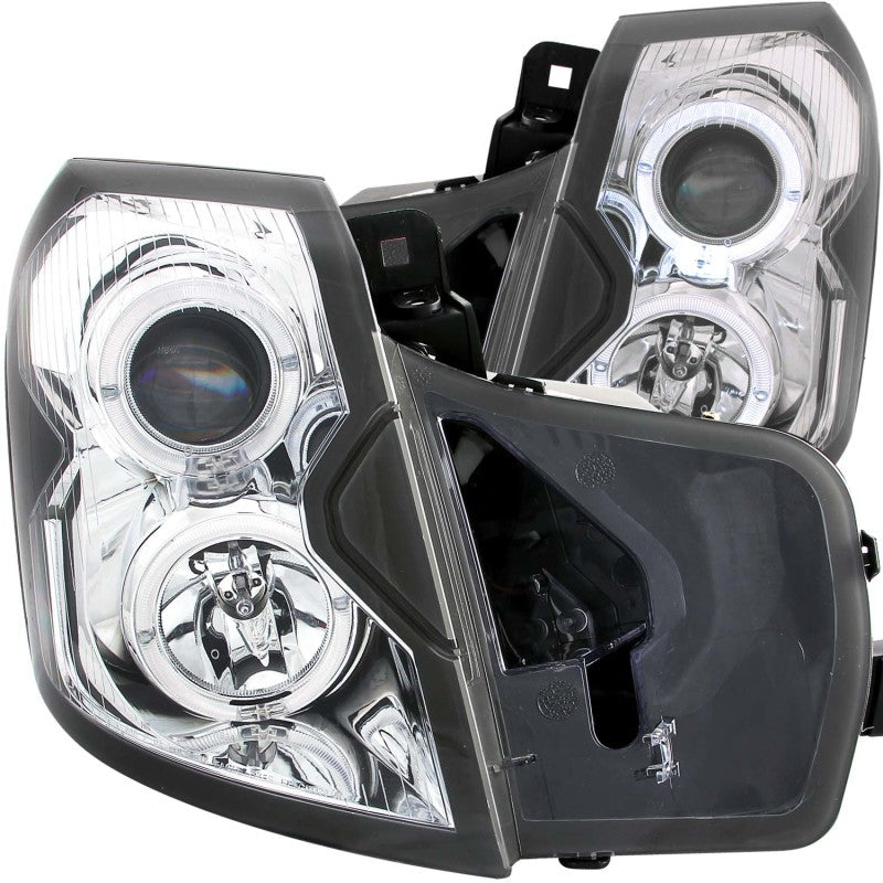 ANZO 2003-2007 Cadillac CTS Projector Headlights w/ Halo Chrome