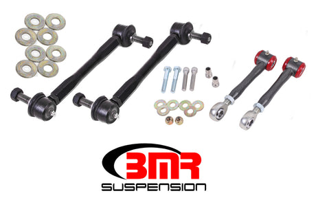BMR 16-17 6th Gen Camaro Front and Rear Sway Bar End Link Kit - Black Hammertone BMR Suspension
