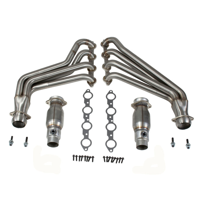 BBK 10-15 Camaro LS3 L99 Long Tube Exhaust Headers With Converters - 1-3/4 304 Stainless